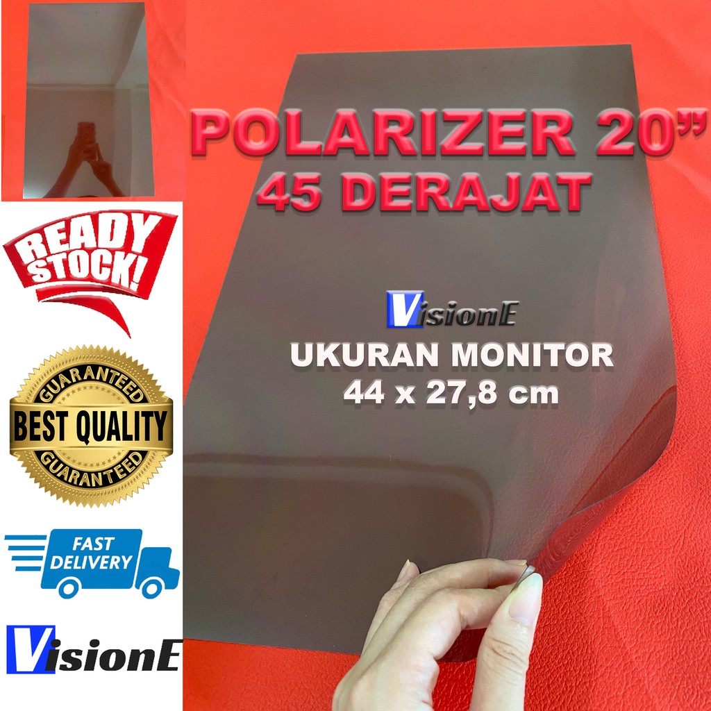 POLARIZER 20 INCH 45 DERAJAT LAPISAN POLARIS LCD LED 44*27.8 CM