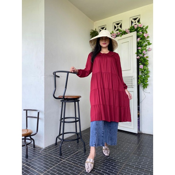 [Termurah]MIDI DRESS |DIORA MIDI DRESS | TUNIK MIDI DRESS JUMBO BUMIL BUSUI|TUNIK JUMBO BUMIL BUSUI