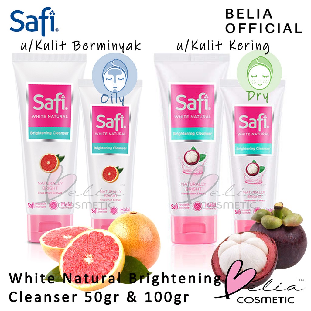 ❤ BELIA ❤ SAFI White Natural Brightening Cleanser Grapefruit, Mangosteen Extract (50g &amp; 100g)