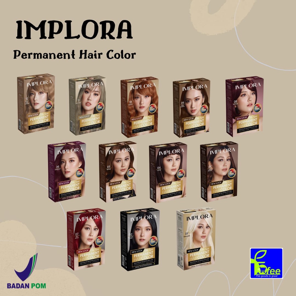 Implora New Look Permanent Hair Color Cat Rambut Implora