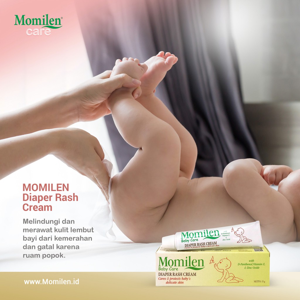 MOMILEN DIAPER Rash Cream 15gr / Ruam Popok / Iritasi Kulit Bayi / Infeksi Kulit Bayi