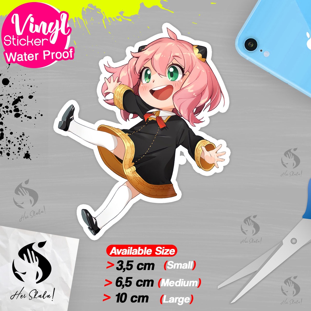 

Stiker Anya Forger Floating Spy X Family Sticker Anime Jepang Bahan Vinyl Anti Air