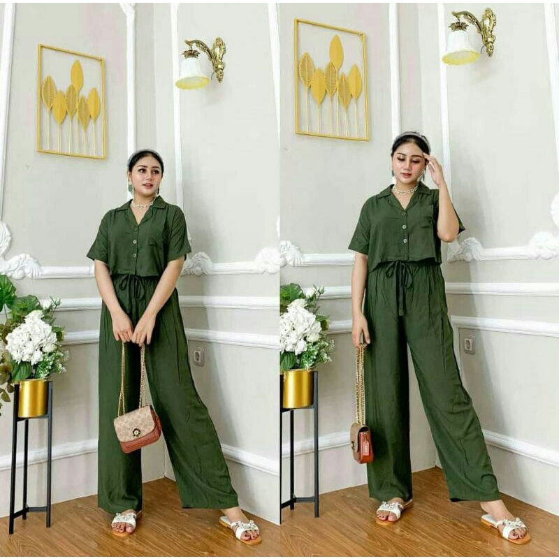 SET CROP WANITA | SETELAN KEKINIAN | ONESET VIRAL [BISA COD]