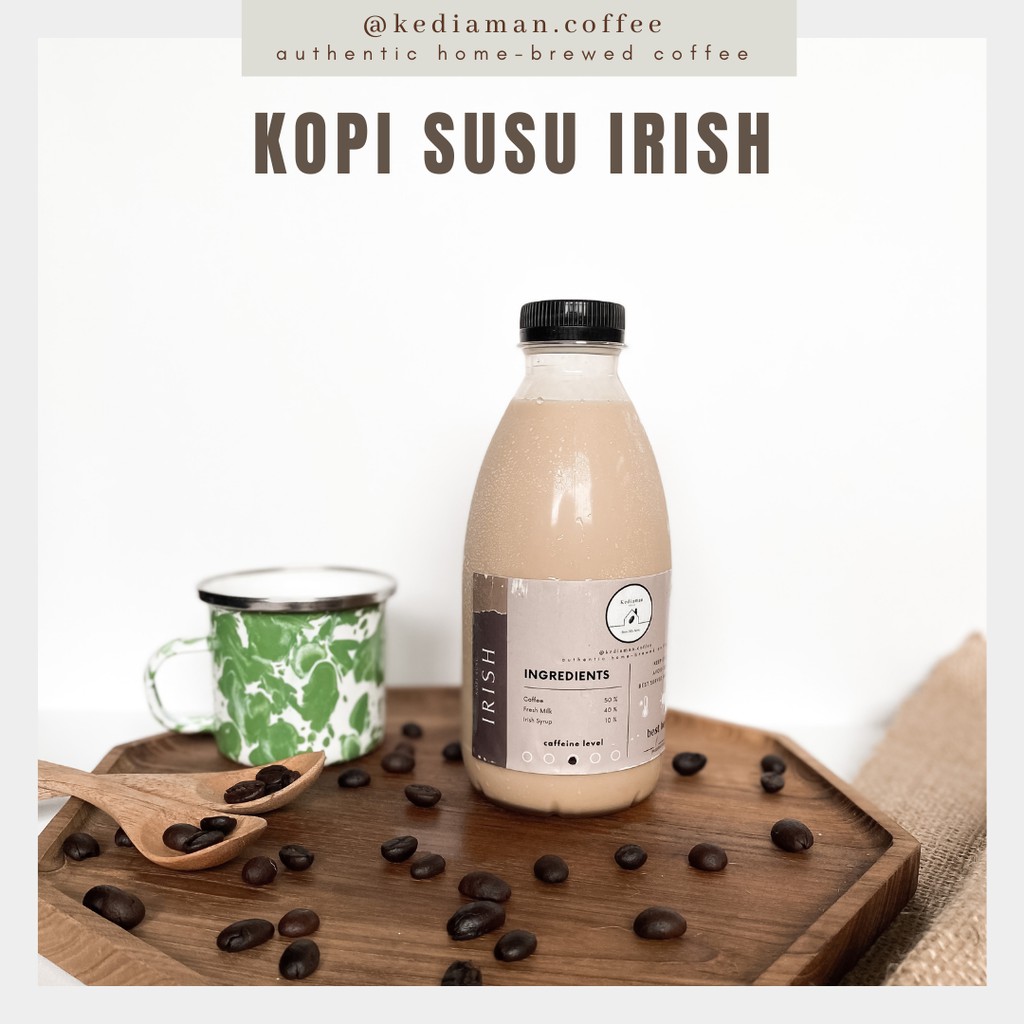 

Kediaman Coffee Kopi Susu Irish 350ml, Kopi Susu Botolan Irish Coffee Latte