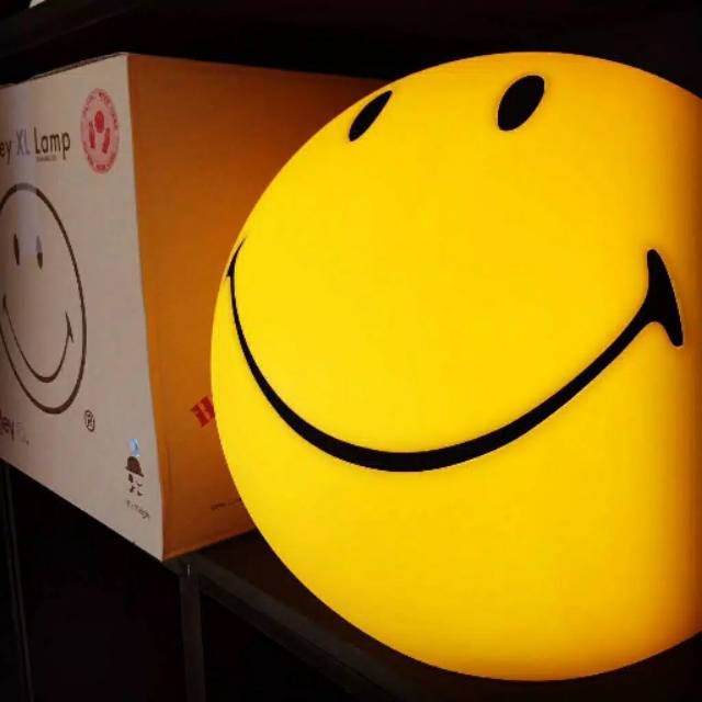 Pajangan Lampu led tidur emoji smile tanpa kabel kamar ACC