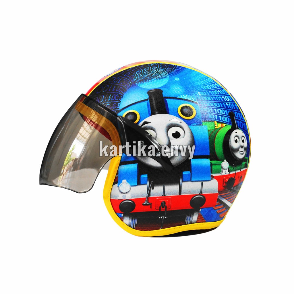 Helm Anak Standart Kaca Half Face Scoopy Original Karakter Thomas And Friends