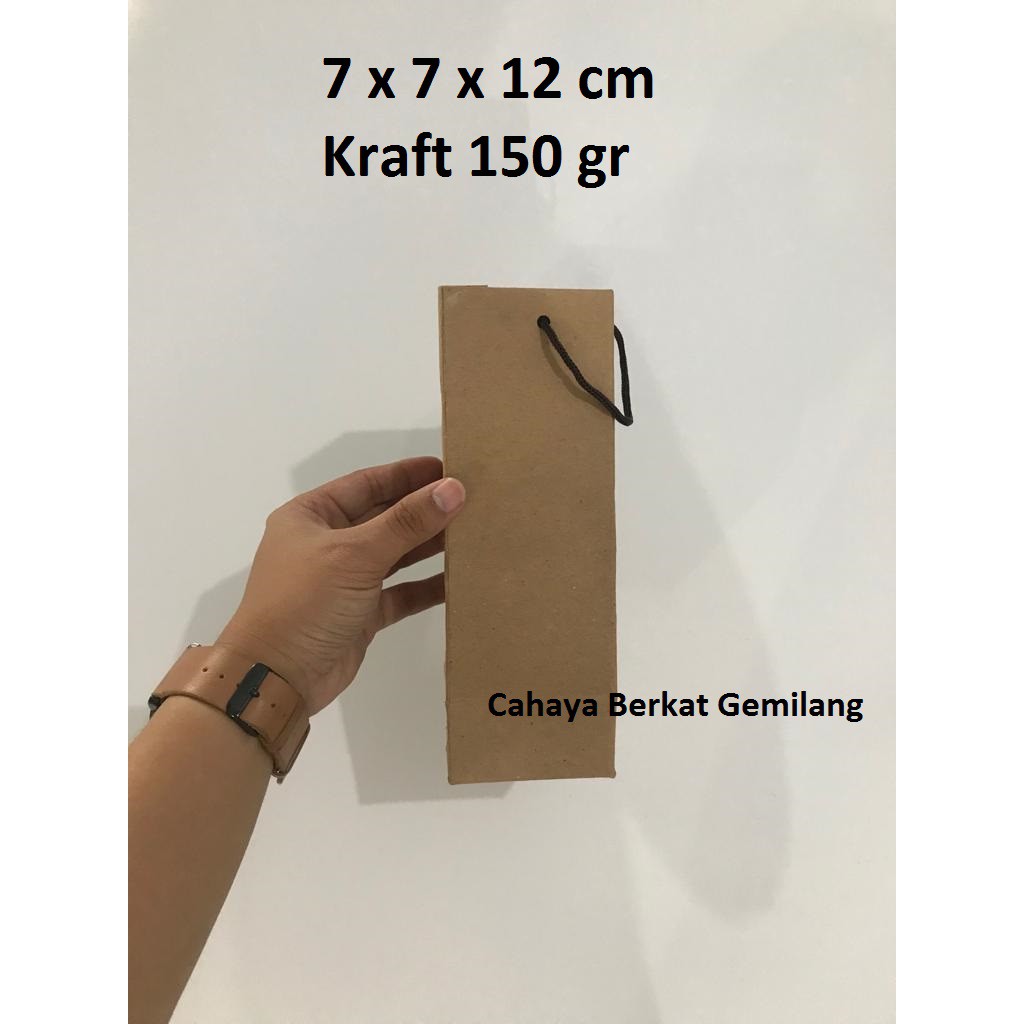 

Paper Bag Tas Kertas 150gr TEBAL uk 7 x 7 x 12 cm