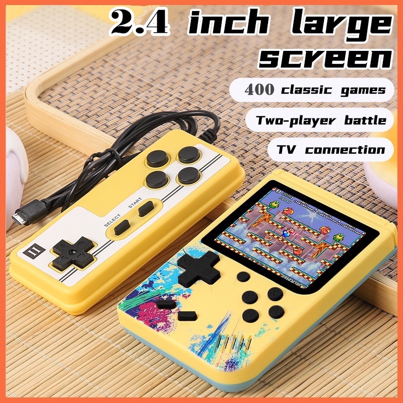 Gameboy Retro FC 400 Classical Games Portable LCD Screen Support for TV & 2 Players Gifts for Kid-1