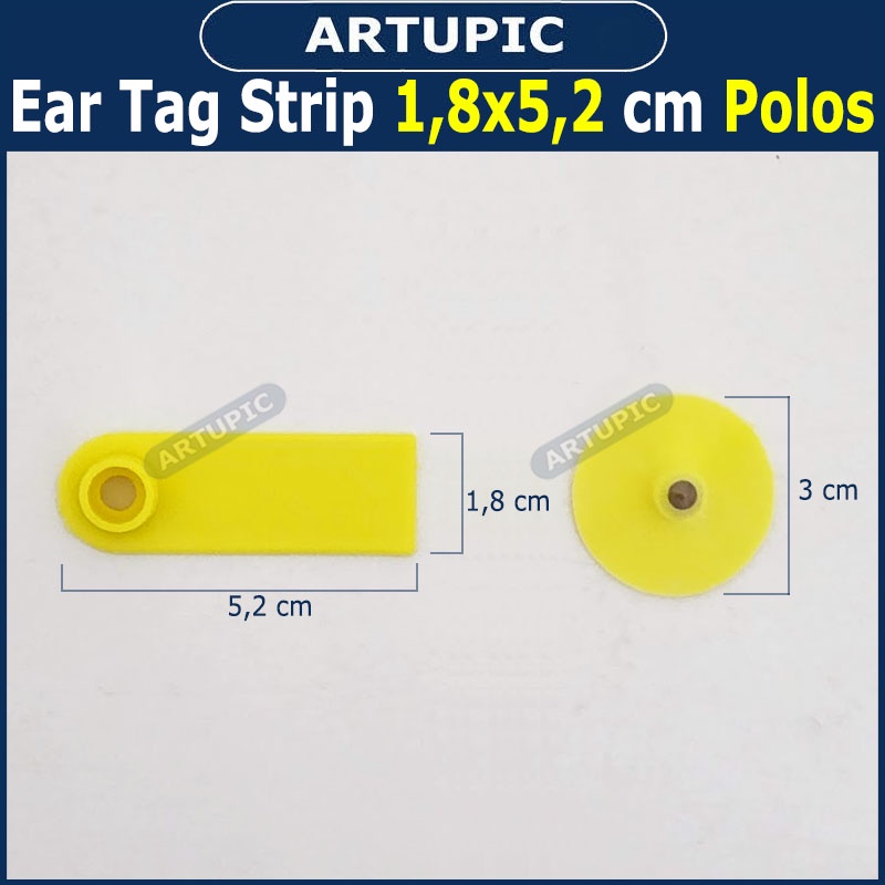 Ear Tag Strip 1.8x5.2 cm POLOS ECERAN Eartag Necktag Anting bisa Kalung Kambing Sapi Babi Domba Jyda Tanpa Nomer Nomer Blank