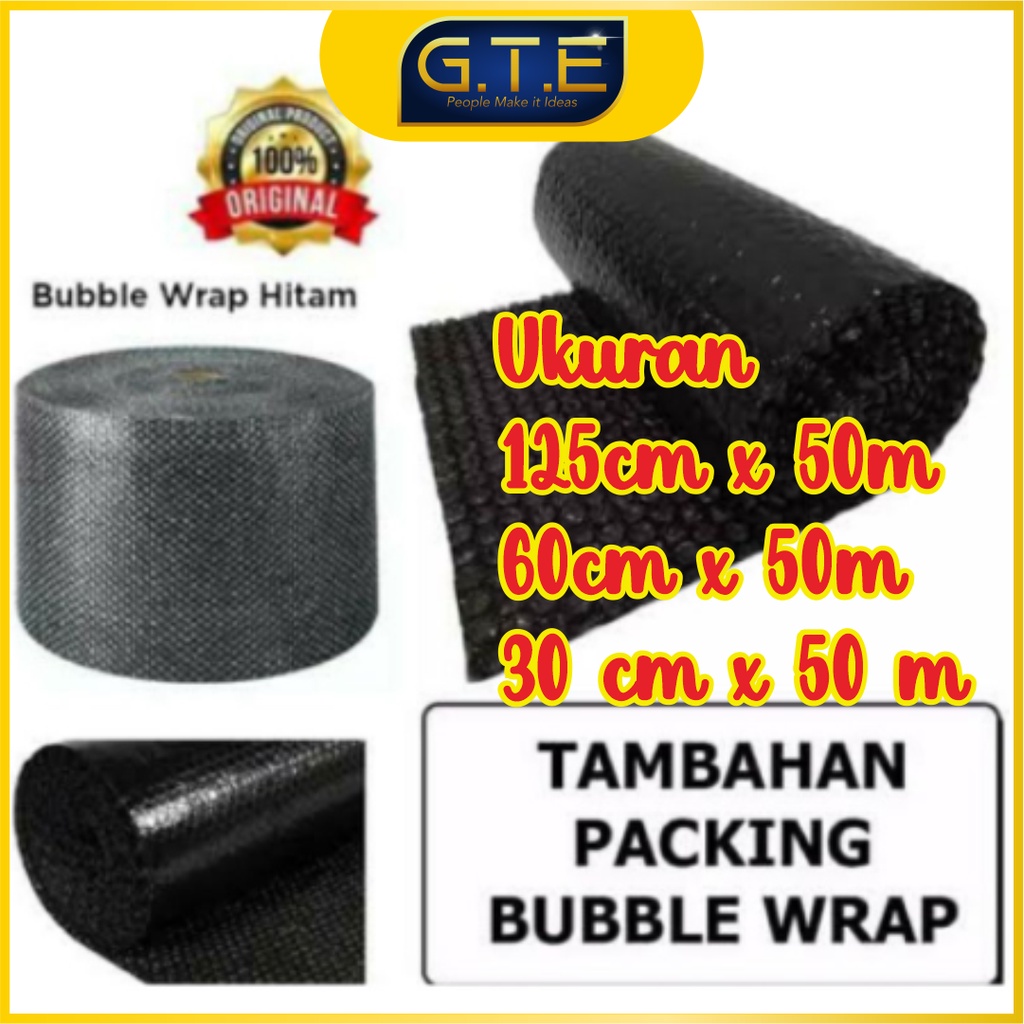 BUBBLE WRAP HITAM 125 CM X 50 M/60 cm x 50 m/30 cm x 50 m SUPER MURAH MERIAH KUALITAS TERBAIK