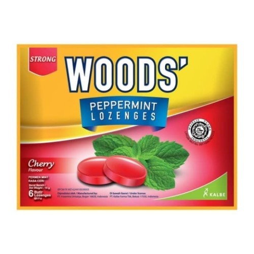 WOODS LOZENGES RASA CHERRY SACHET 6 BUTIR