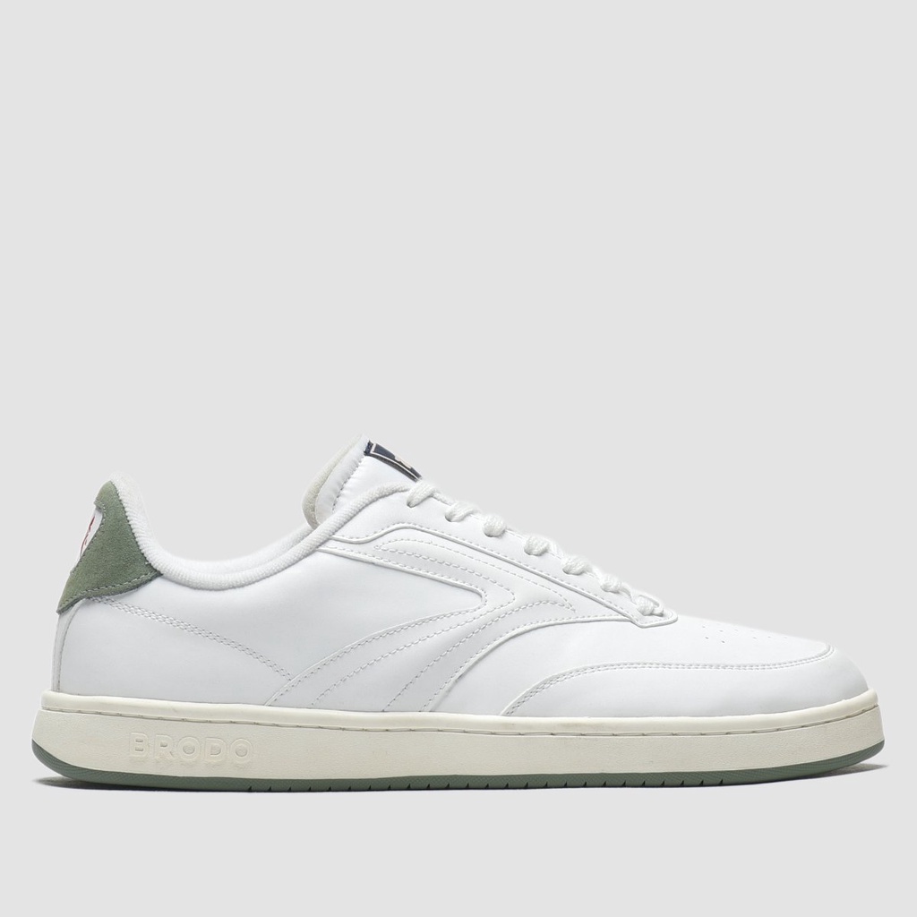 Sepatu Brodo Ace Tennis [White Red Navy/White Pale Olive]-1