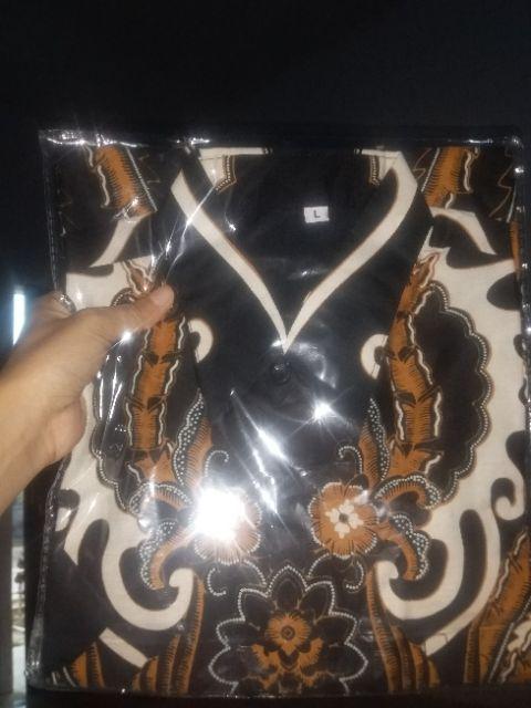 Peksi Kembar Pendek Kemeja Batik Pria Katun Primisima Full Furing