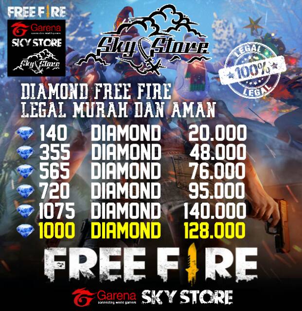 Beli diamond free fire murah