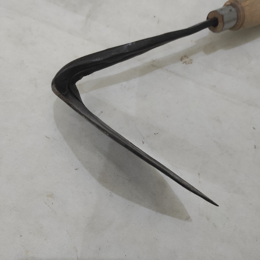 Cangkul pacul coret koret kored cored Gagang Kayu besi tempa