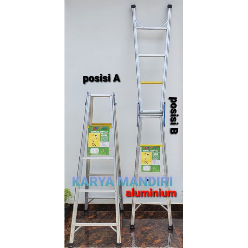 ⭐⭐⭐⭐⭐Tangga Lipat Aluminium Super Jumbo 500 Kg - Ukuran 1 M / 1,25 M / 1,5 M / 1,75 M / 2 M / 2,5 M