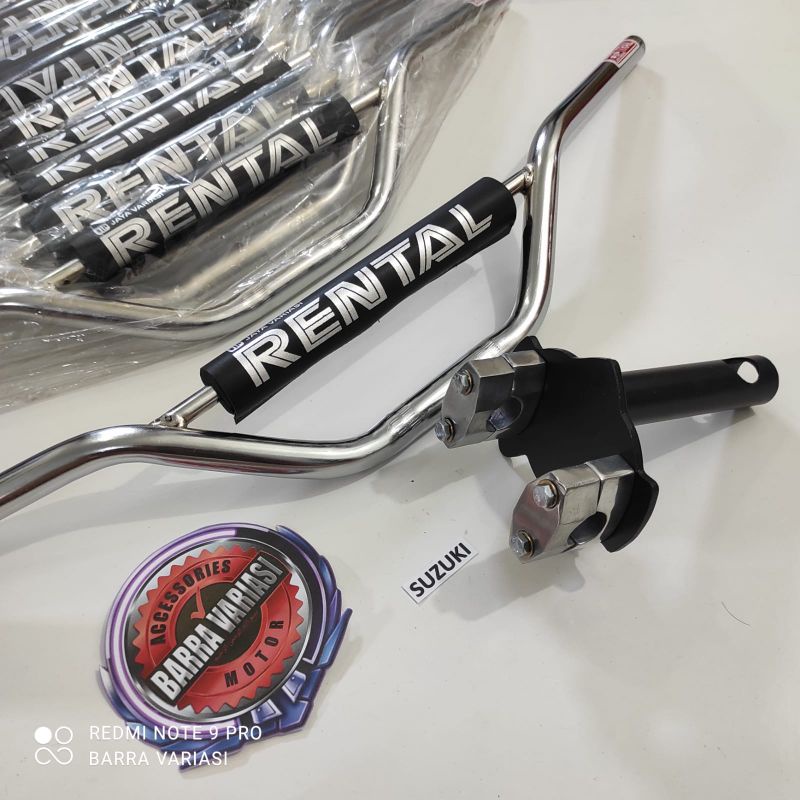 BEST PRODUK!!PAKET STANG CHROME RACING TRONDOL MATIC BEBEK HONDA YAMAHA SUZUKI