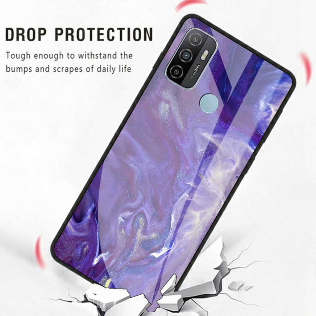 Purple Softcase Glass [K57] A53 A92 A52 C12 C11 C15 Y20 Y30 Y50 RENO 4 A91 A31 REDMI 9 REDMI NOTE 9