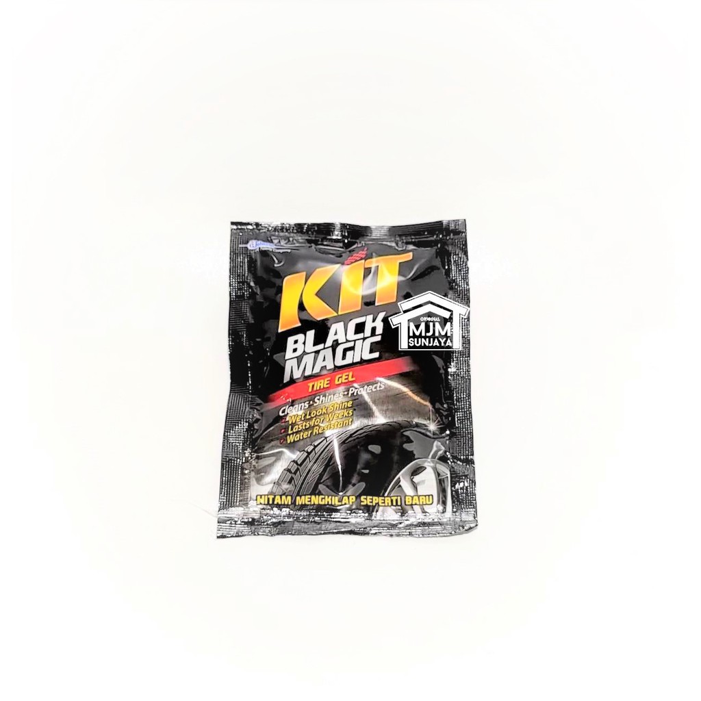 KIT Black Magic Tire Gel Hitam Semir Pengkilap Ban Motor Mobil 35mL 1 pc Sachet