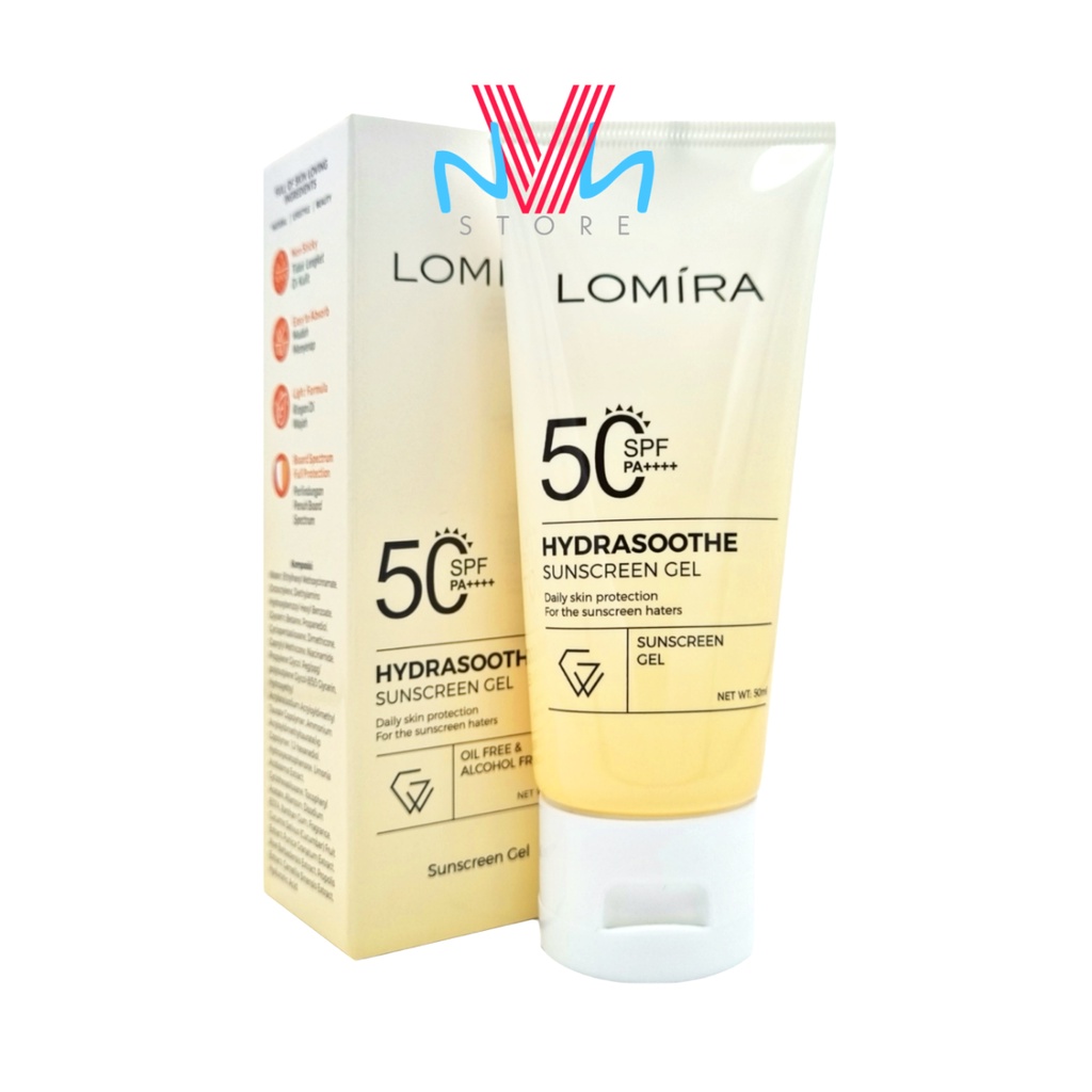 LOMIRA SUNSCREEN GEL SPF 50 - SUNSCREEN LOMIRA - SUN BLOCK MURAH - SUNBLOCK LOMIRA - TABIR SURYA