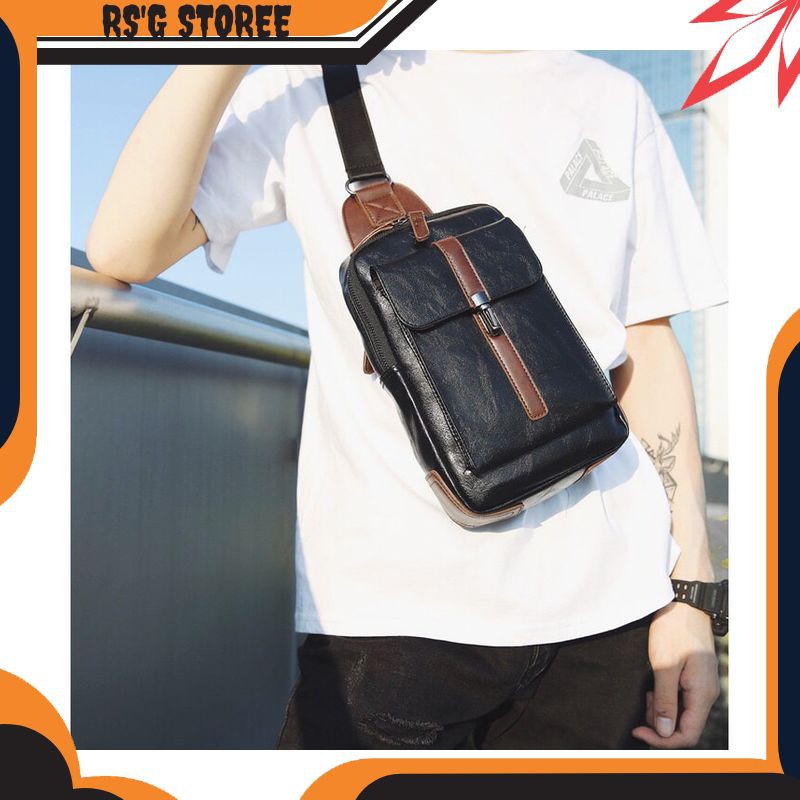RG76 Tas Selempang Tas Samping Tas laki-laki Tas pria Tas cowok Tas selempang kulit Tas cewek Tas