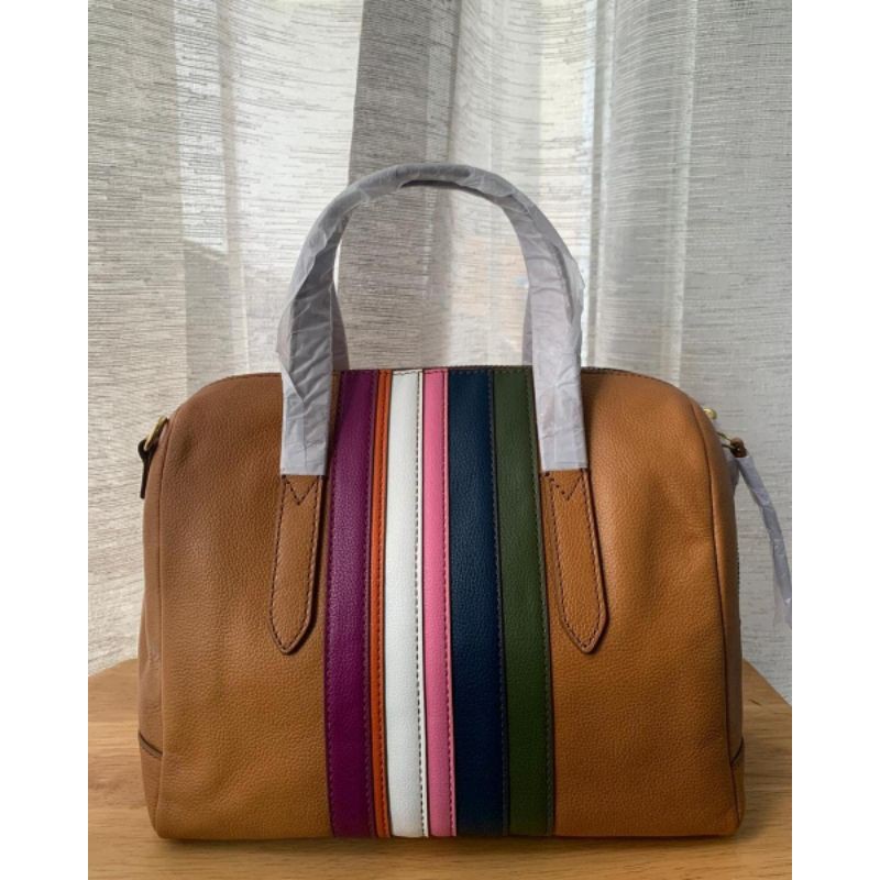 FOSSIL SIDNEY SATCHEL NAVY MULTI