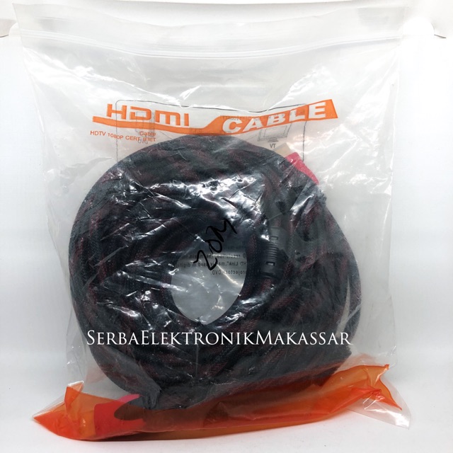 Kabel HDMI to HDMI Kepang Merah 20Meter