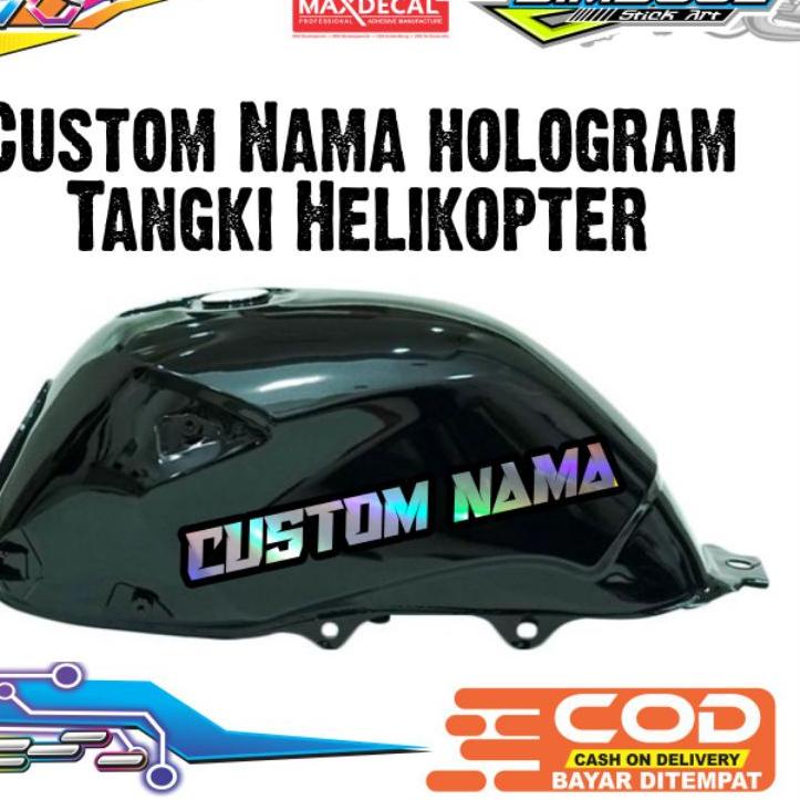 【⚡TAR】sticker tangki herex hologram maxdecal (wajib chat untuk custom nama) 1set isi 2 stiker
