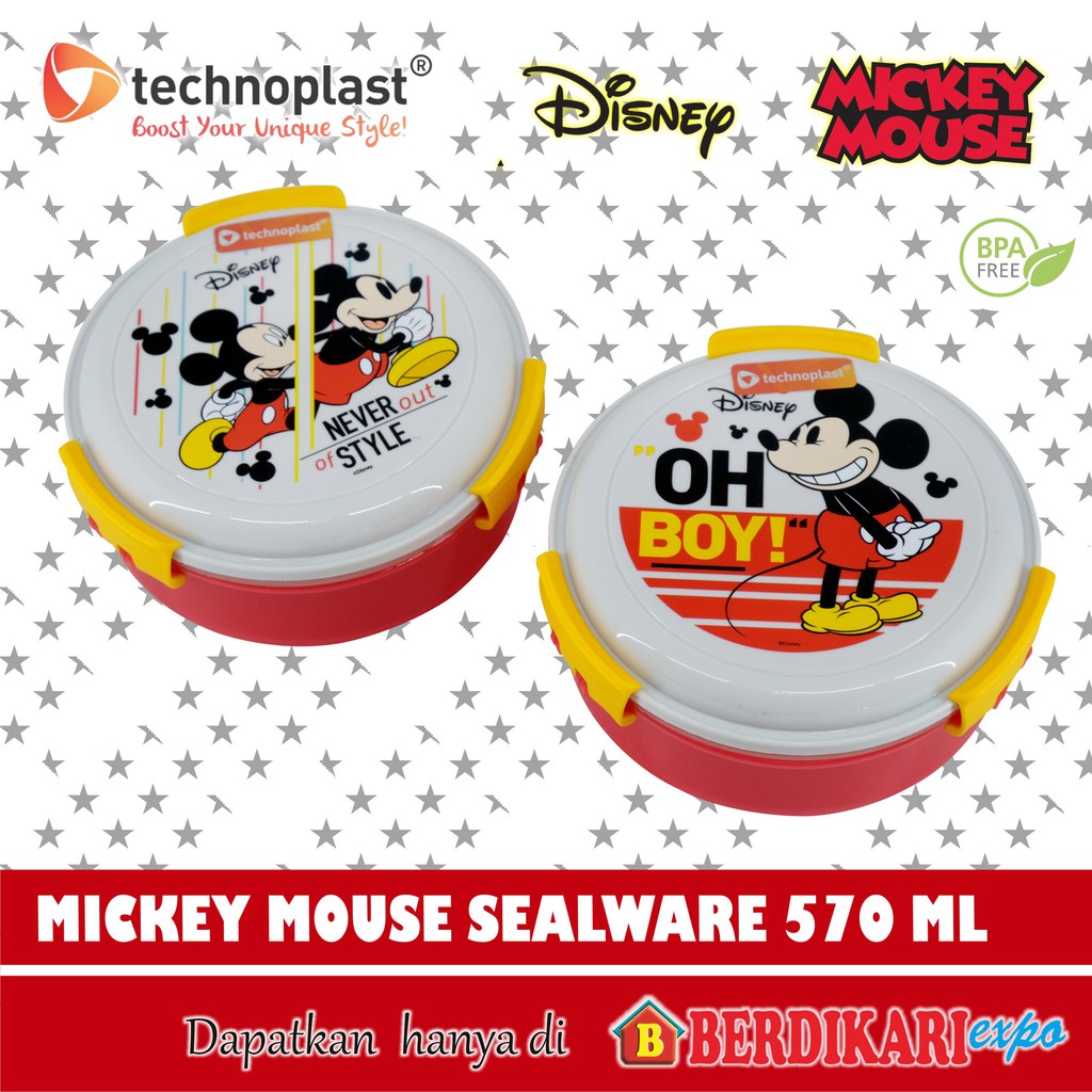 TECHNOPLAST MICKEY MOUSE THE TRUE ORIGINAL SEALWARE 570 ML