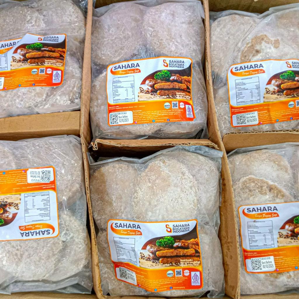 Daging Burger Sahara Sapi Premium isi 10 Pcs