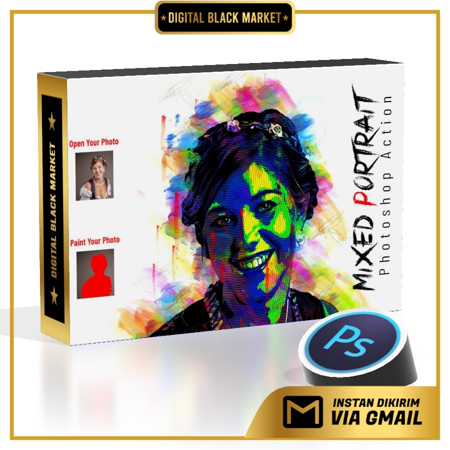 Mixed Portrait - Photoshop Action