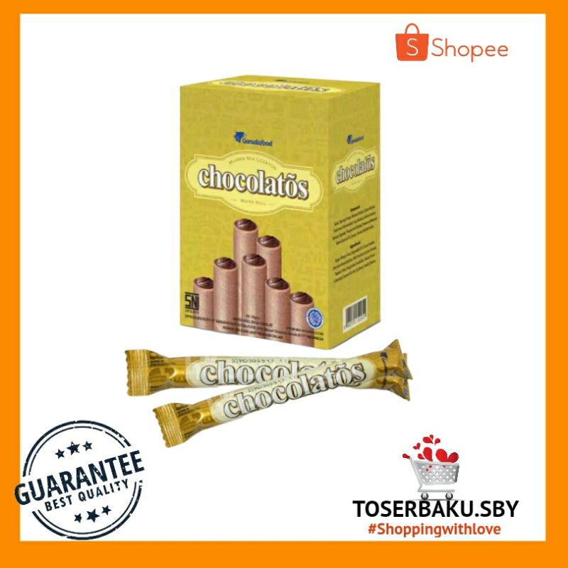 

Chocolatos Wafer Roll 8.5 g × 24 pcs / Isolasi Mandiri/ Snack/ Camilan WFH / Grosir / Agen Surabaya