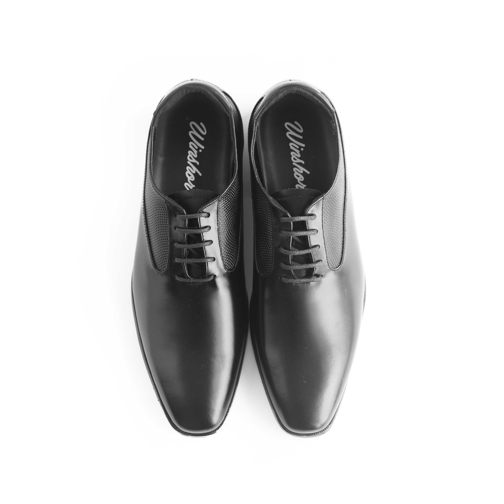 Sepatu Pantofel Kulit - Winshor - Hazelton - Black