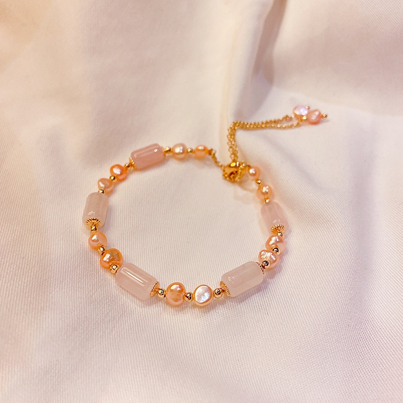 Gelang Mutiara Chalcedony Gaya Retro Untuk Wanita