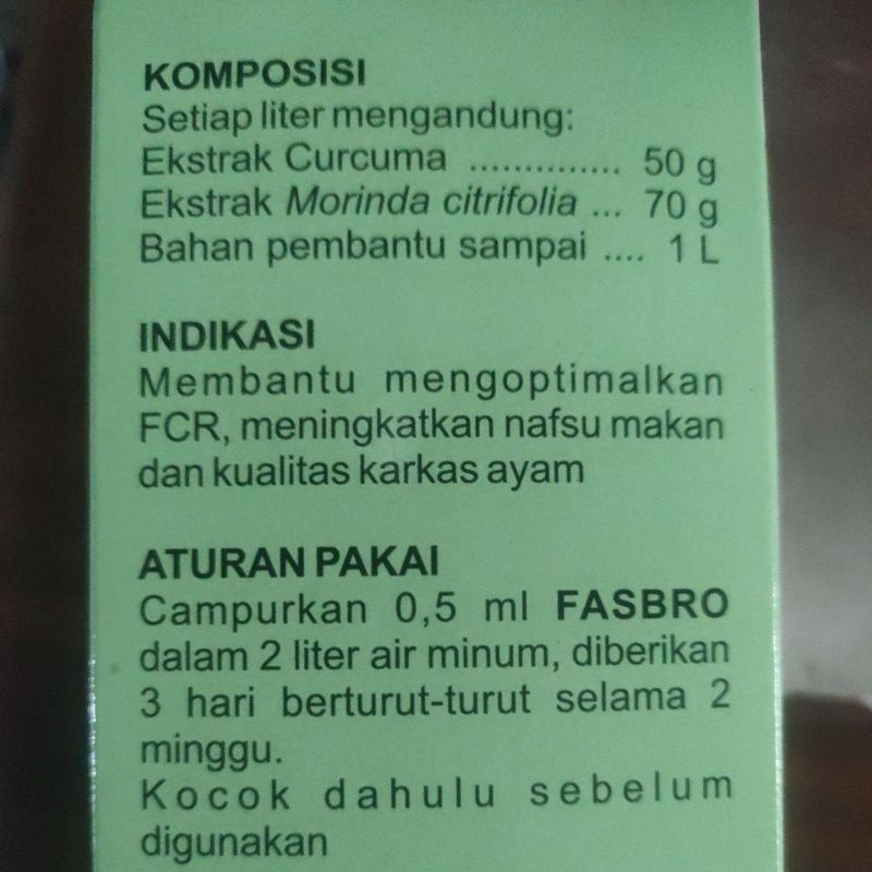 fasbro 250 ml mediherba medion optimalkan FCR kualitas daging