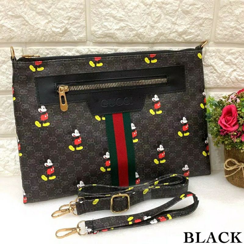Clutch Gucci MERCURE Mickey Mouse res depan slingbag wanita tas fashion cewek 369