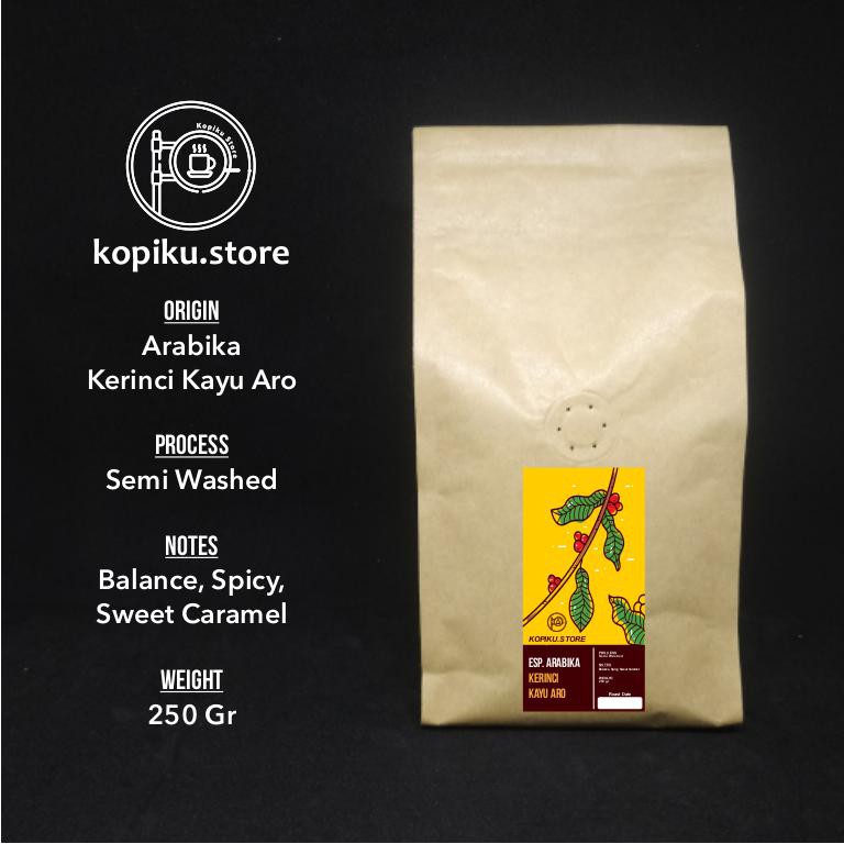 

Kopi Arabika Kerinci Kayu Aro 250 gr | Espresso Beans (Biji/Bubuk)