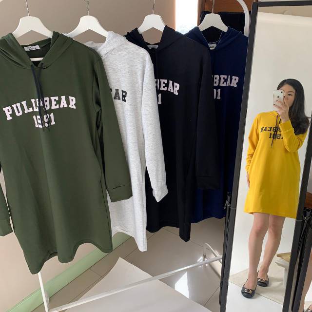 baju dress hoodie pull & bear/ hoodie pull & bear