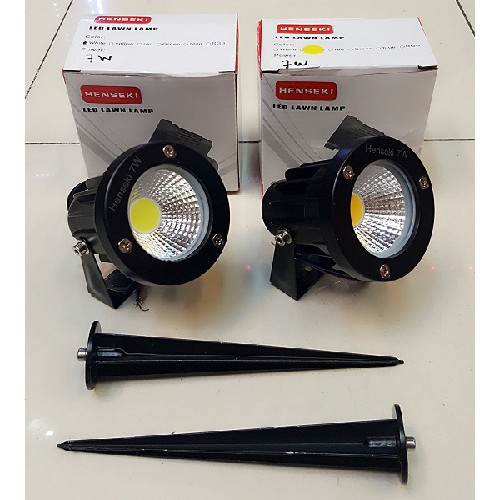 Lampu Sorot Taman Tancap LED COB 7W 220V HENSEKI (White & Warm White)