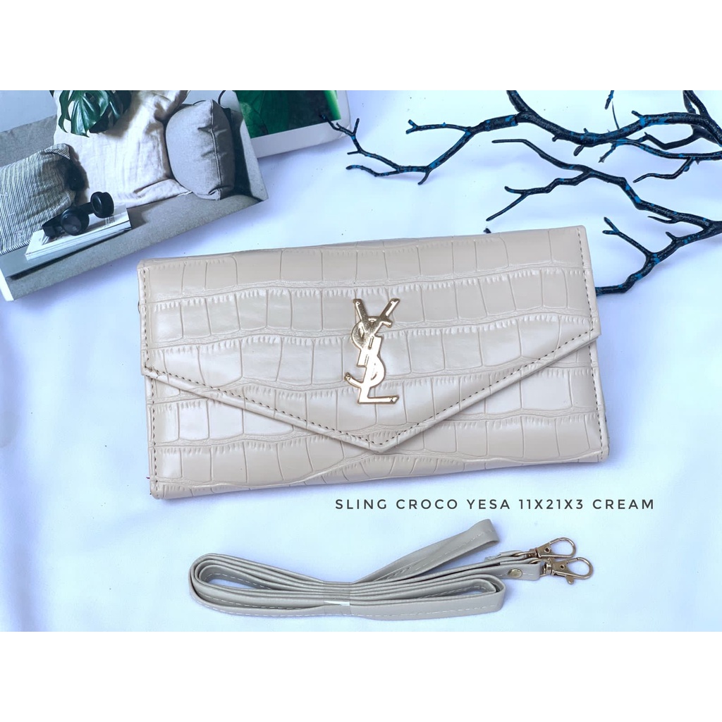 Dompet Croco Yesa/ Dompet wanita murah/ Sling bag bahan croco