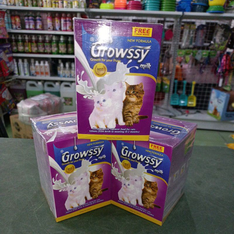 Susu growssy 1 box isi 11 sachet/ susu anak kucing/ susu growssy