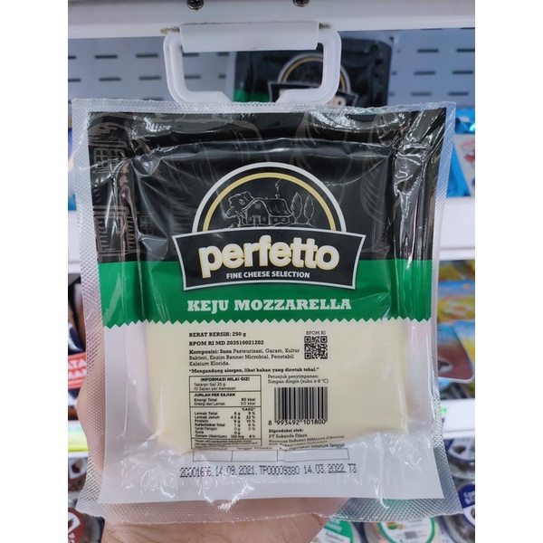 

Keju Mozarrela Perfecto 250g Asli - expd dengan laser print