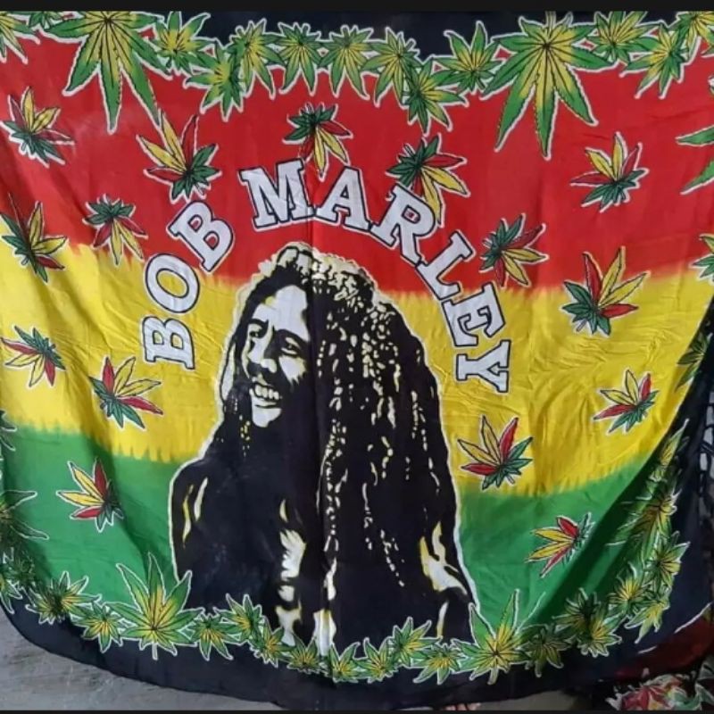 paket 3(pcs)kain pantai bali Bob Marley-rassta-kain pantai bali murah