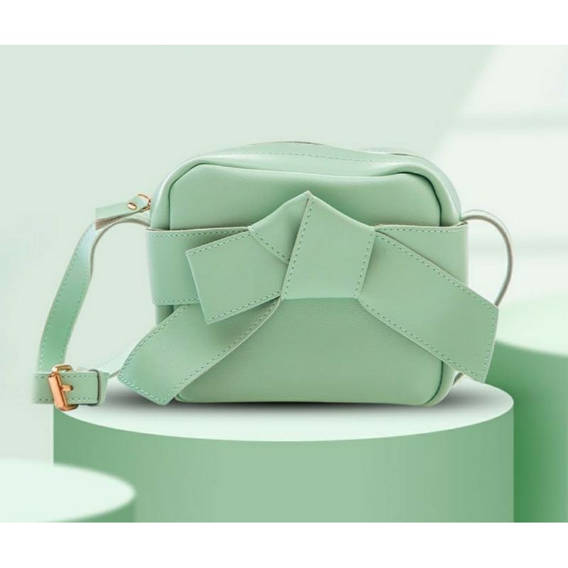 MINISO Tas Slempang Wanita Bow Tas Bahu Sling Bag Women