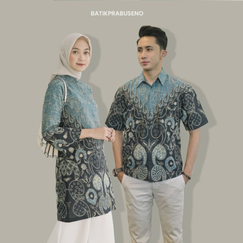 PRISAI IJO ATASAN BAJU BATIK PRIA WANITA LENGAN PANJANG ORI ORIGINAL PRABUSENO COUPLE CEWEK COWOK SA