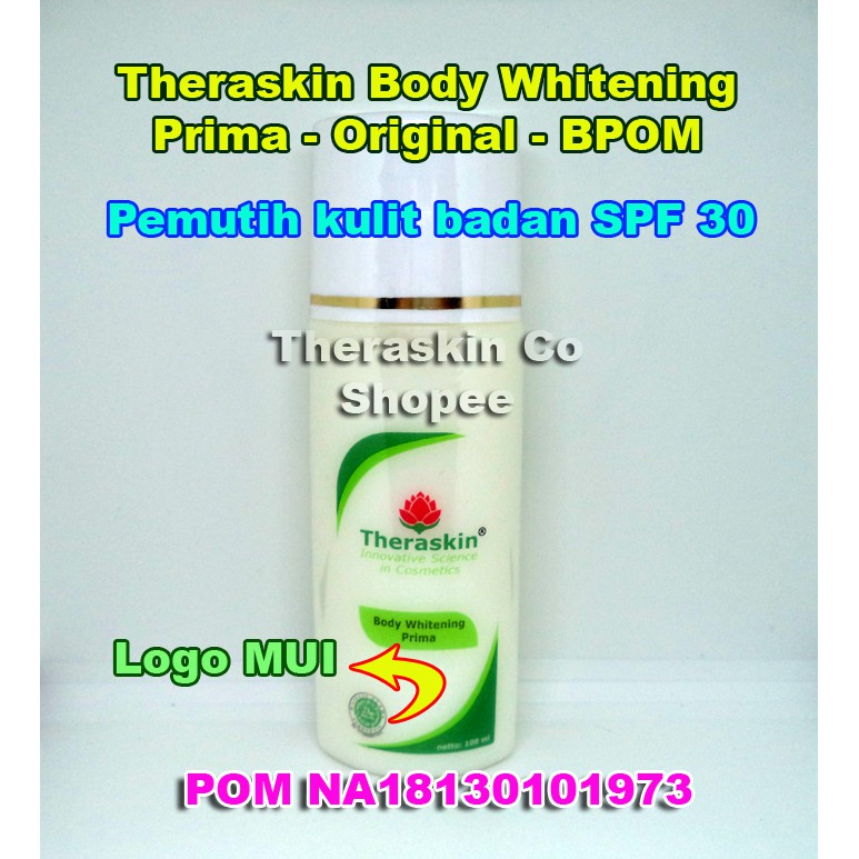 THERASKIN BODY WHITENING SPF 30 ORIGINAL BPOM - PEMUTIH KULIT BADAN THERASKIN ASLI