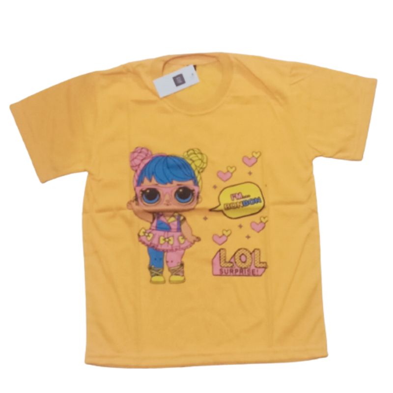 KAOS ANAK PEREMPUAN LOL UMUR 1-2-3-4-5-6-7-8-9-10-11-12 // ATASAN BAJU ANAK PEREMPUAN // GROSIR KAOS BAJU ANAK