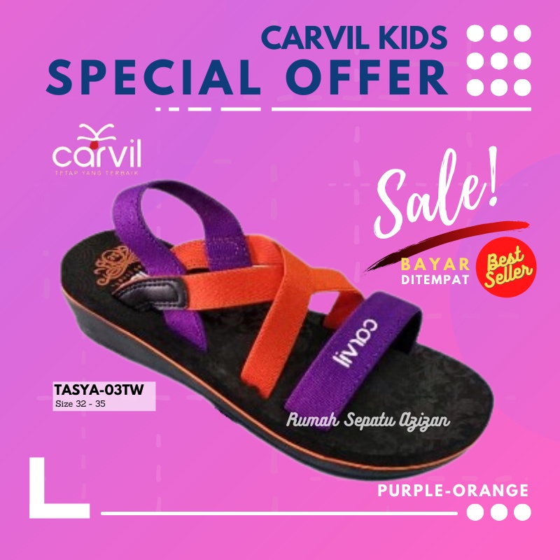 Carvil Sandal Gunung Anak Perempuan Tasya Tw