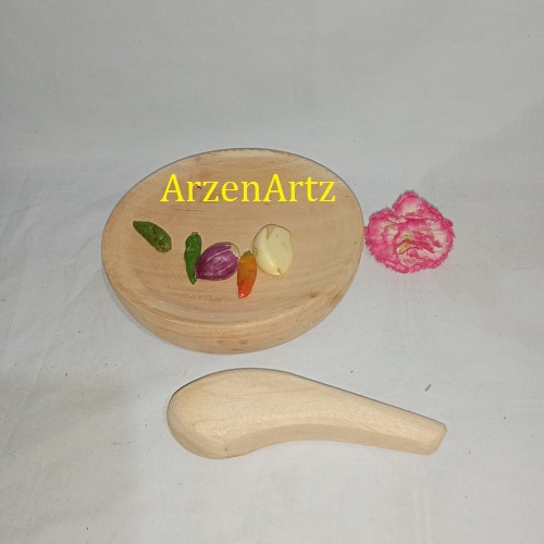 Cobek Set Mini Alat Dapur Untuk Pembuat Sambal Diameter 13 cm