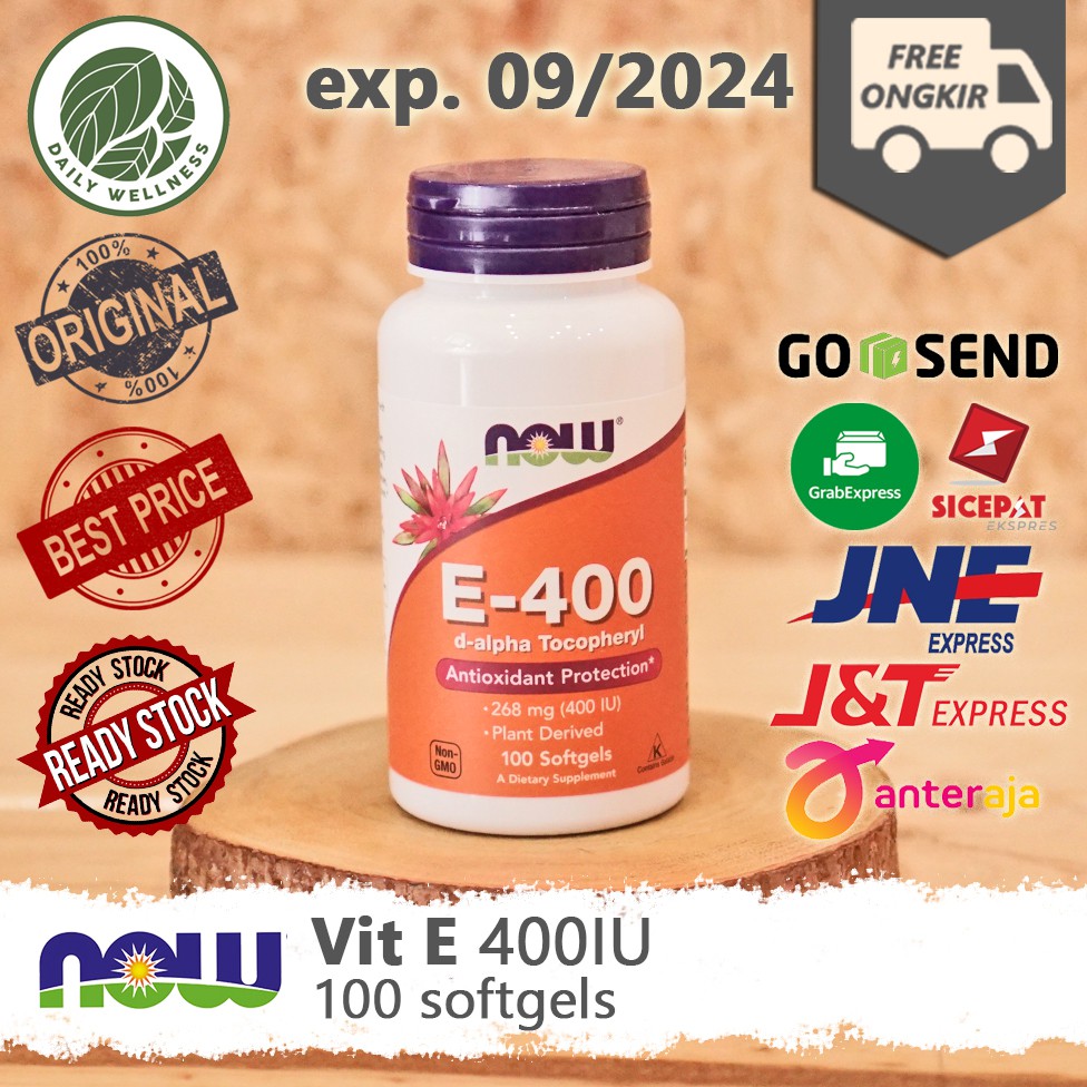 NOW Vitamin Vit E 400IU - 100softgels